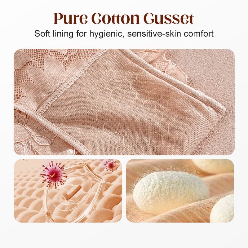 🔥Kjøp 1 få 2 gratis🔥Dametruser med lav midje og blomsterprint i blonde