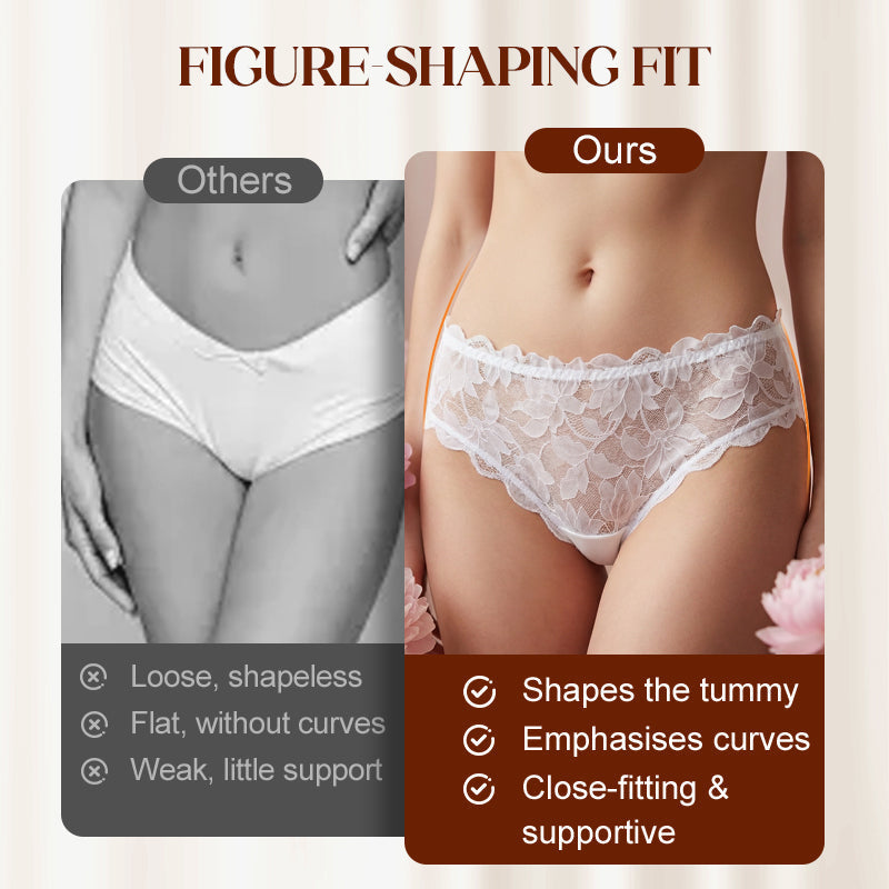 🔥Kjøp 1 få 2 gratis🔥Dametruser med lav midje og blomsterprint i blonde