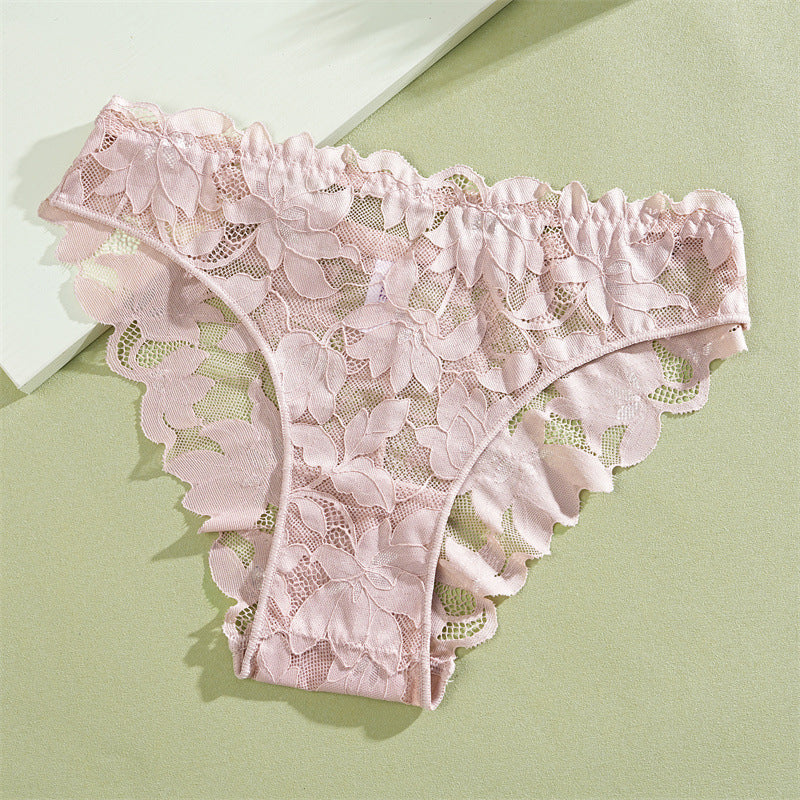 🔥Kjøp 1 få 2 gratis🔥Dametruser med lav midje og blomsterprint i blonde