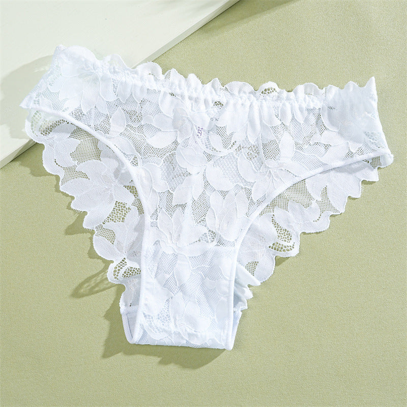 🔥Kjøp 1 få 2 gratis🔥Dametruser med lav midje og blomsterprint i blonde